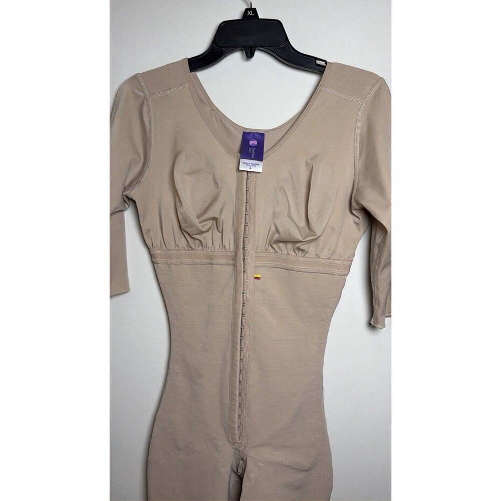 Snatched Body Faja Size L Beige Colombian High Compression Bodysuit Shapewear - Picture 4 of 14